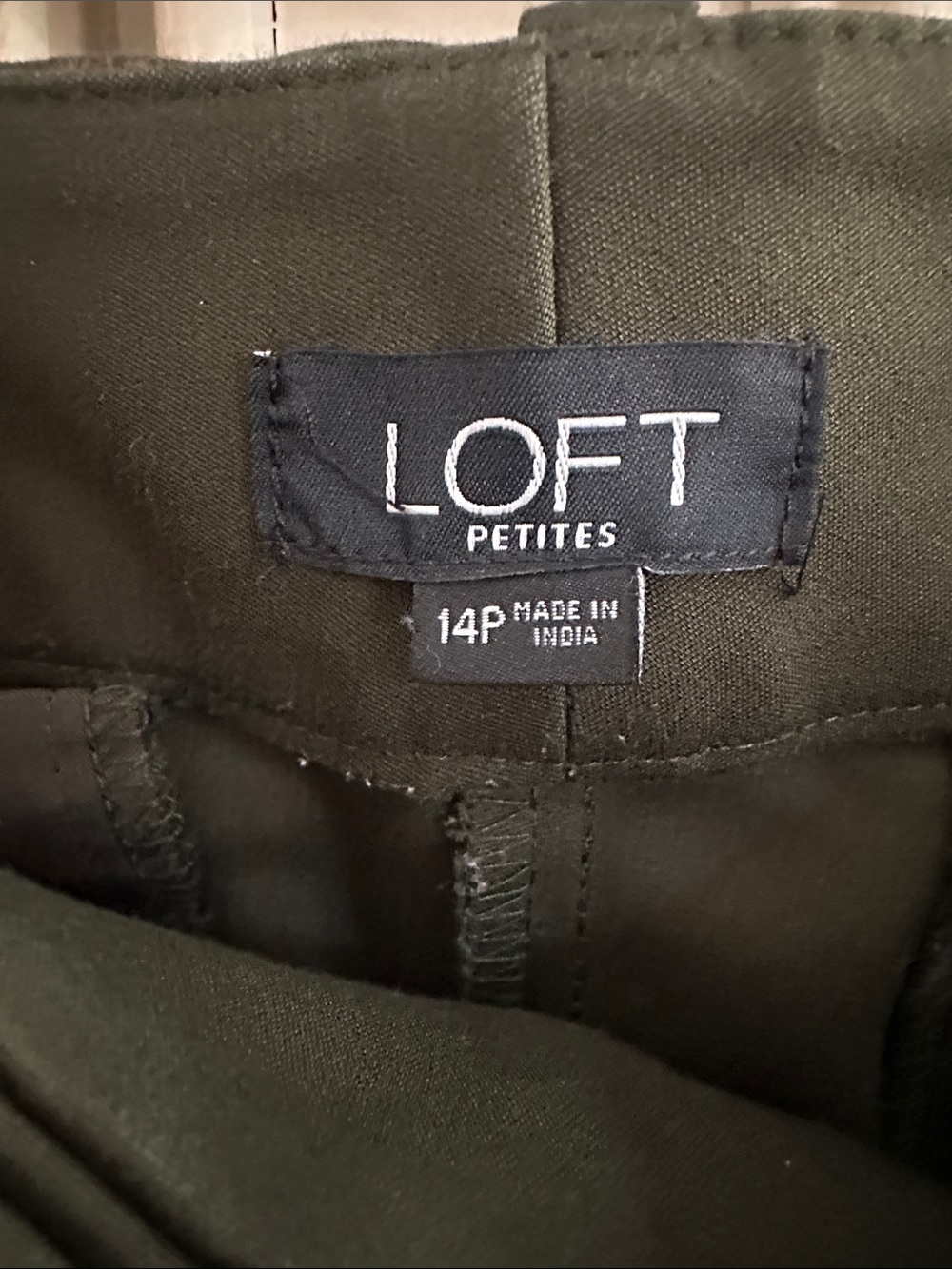 LOFT Dark Olive Skinny Pants - Picture 2 of 7